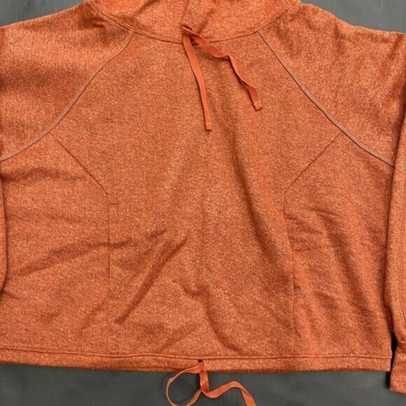 PrAna Ziller Sweatshirt Women Small Hooded Pullover Gingerbread Wool New - Picture 8 of 13